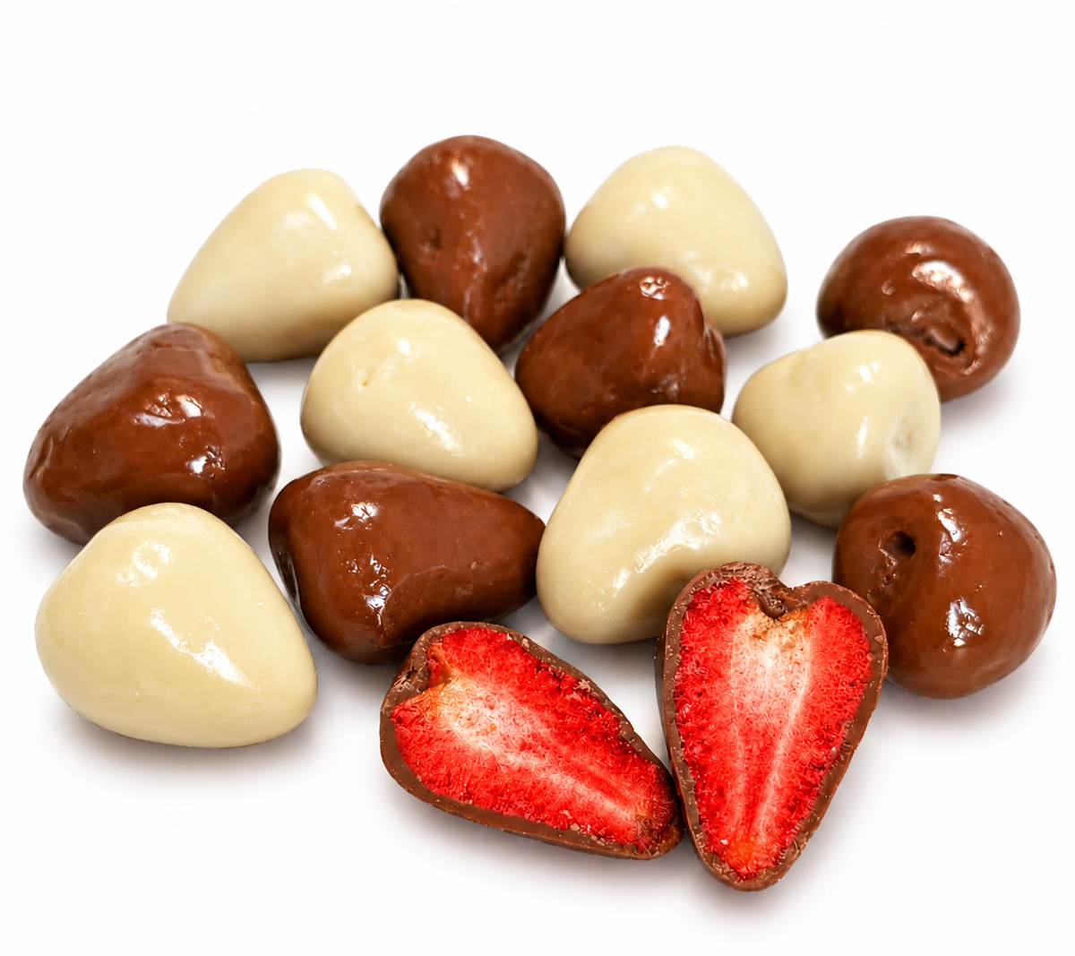 Mixed Dried Coated Strawberries