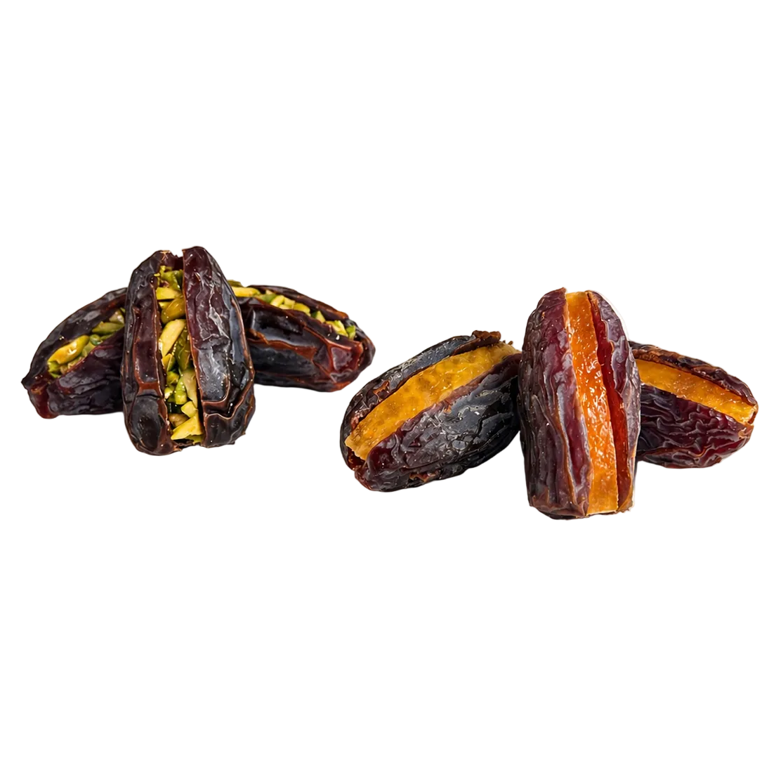 Medjool dates filled with pistachio and dried lemon